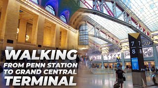 Walking NYC  Penn Station to Times Square amp Grand Central Terminal July 2021 [upl. by Winshell]