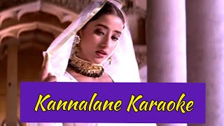 Kannalane Karaoke  Lyrics  Bombay  AR Rahman  HD 1080P [upl. by Dalli]