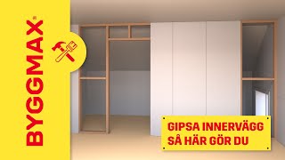 Gipsa innervägg så här gör du [upl. by Trevar]