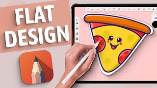 Clean Flat Design In Autodesk Sketchbook  Tutorial For Beginners [upl. by Brozak]