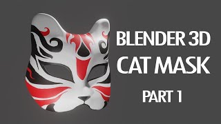 Blender 3D Absolute Beginner Tutorial Cat Mask Part 1 [upl. by Middendorf]