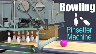 How does a Bowling Pinsetter Machine work Brunswick GSX [upl. by Ikkin]