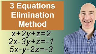 Solving Systems of 3 Equations Elimination [upl. by Acquah187]