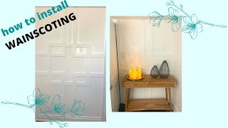 How To Install Wainscoting  Easy DIY Accent Wall [upl. by Alburg]