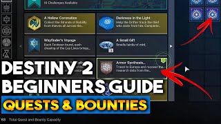 How To Track Quests amp Bounties In Destiny 2 Beginners Guide [upl. by Abroms27]