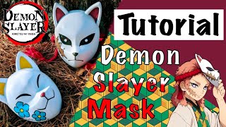 DEMON SLAYER MASK BUILD  Cosplay Tutorial with FREE Template [upl. by Aidahs761]