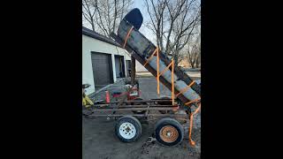 Homemade dump trailer with a winch [upl. by Allsun]