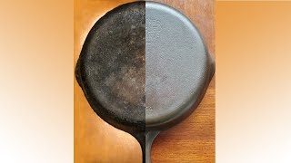 How To Strip Cast Iron Skillet Using EasyOff Oven Cleaner [upl. by Rutan]