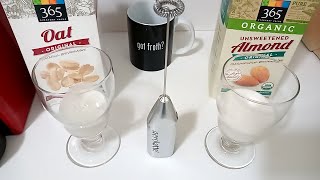 Oat Milk vs Almond Milk part 2 Frothing Test [upl. by Selinski]