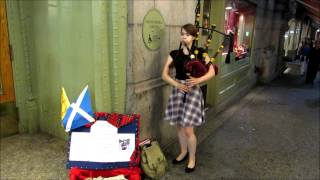 Mairi Mason Playing the Bagpipes in NYC [upl. by Iorio669]